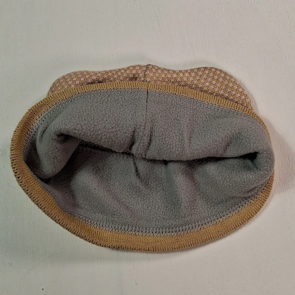 Patagonia Kids Animal Face Fleece Lined Knit Beanie Tan One Size 1669